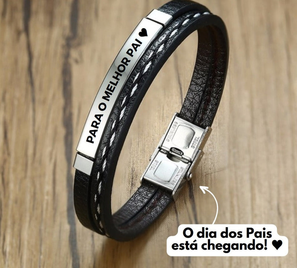 Pulseira "Para o Meu Pai" - Dia Dos Pais + Aço Inox | Oferta especial 50% off + Frete Grátis somente hoje!