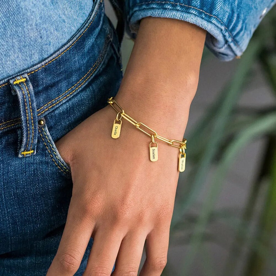 Pulseira Tag Personalizada - Grave os Nomes Da Sua Família | Oferta Especial + Frete Grátis