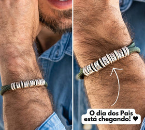 Pulseira Meu Pai Minha Vida - Aço Inoxidável - Gravação a Laser | Oferta Especial Dia dos Pais